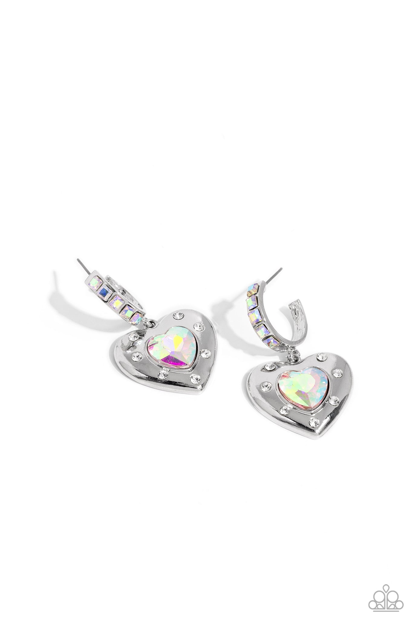 Paparazzi We Are Young - White Earrings