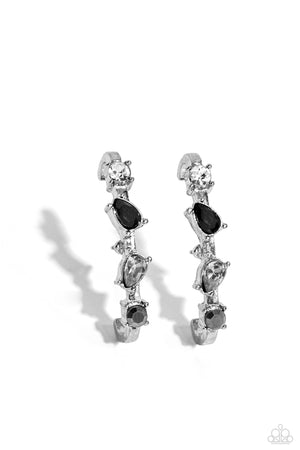 Paparazzi Trendy Twists - Black Earrings