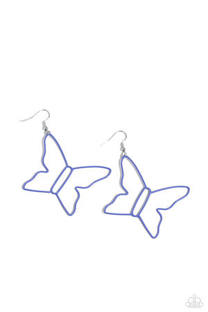 Paparazzi Soaring Silhouettes - Blue Earrings