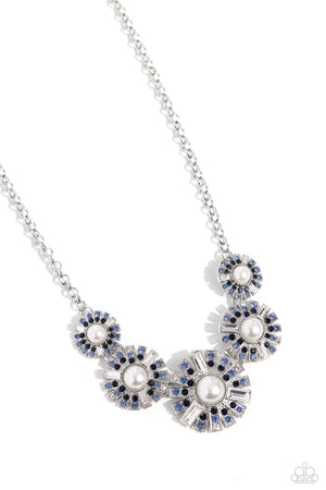 Paparazzi Gatsby Gallery Blue Necklace & Gifted Gatsby Blue Bracelet