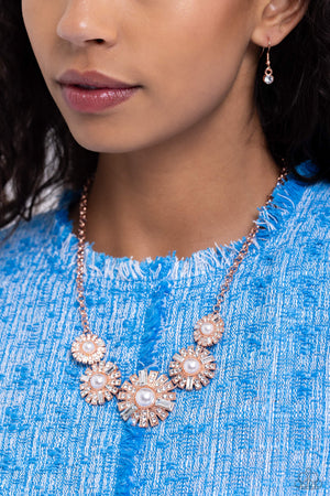 Paparazzi Gatsby Gallery Copper Necklace & Gifted Gatsby Copper Bracelet