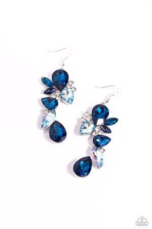Paparazzi Fancy Flaunter - Blue Earrings