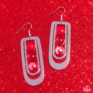 Paparazzi Layered Lure - Red Earrings