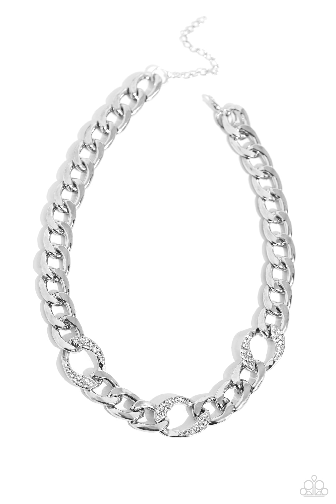 Paparazzi Gleaming Harmony - White Necklace