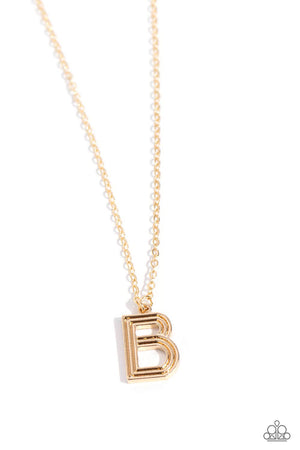 Paparazzi Leave Your Initials - Gold - B