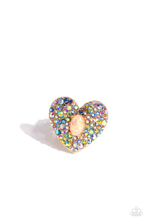 Paparazzi Bejeweled Beau - Gold Ring