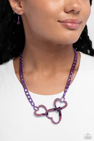 Happy Looks Good on You Purple Necklace - Paparazzi Accessories – 3D Jewelz