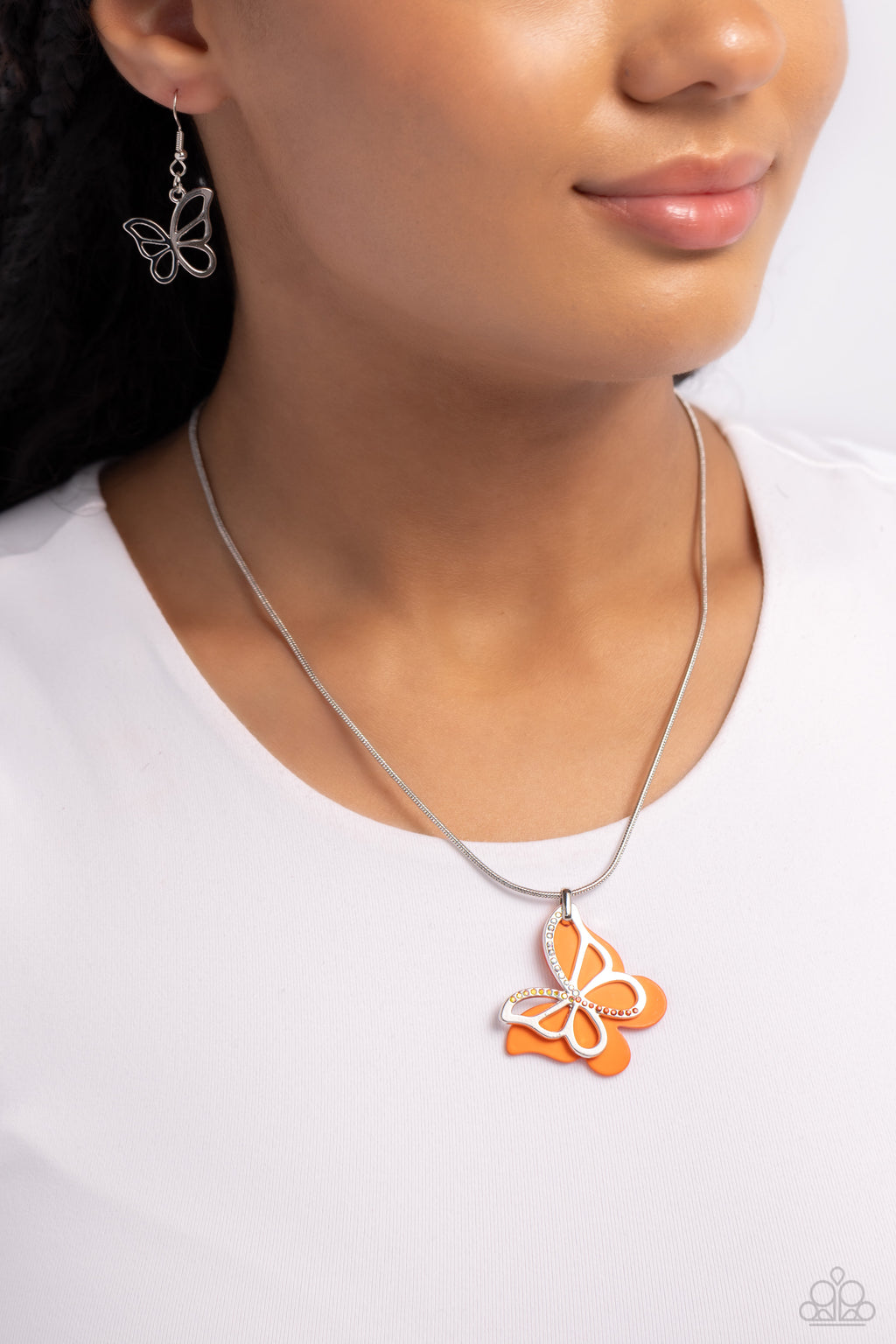 Paparazzi Detailed Dance - Orange Necklace