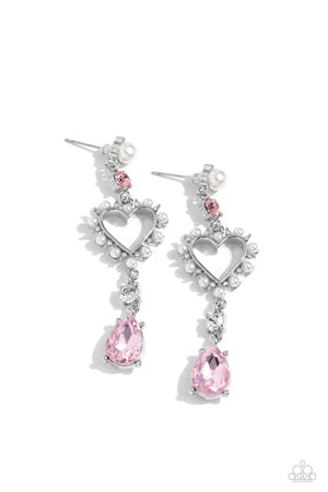 Paparazzi Lovers Lure - Pink Earrings