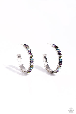 Paparazzi Effortless Emeralds - Multi Earrings