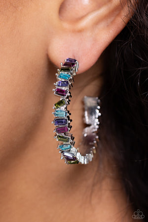Paparazzi Effortless Emeralds - Multi Earrings