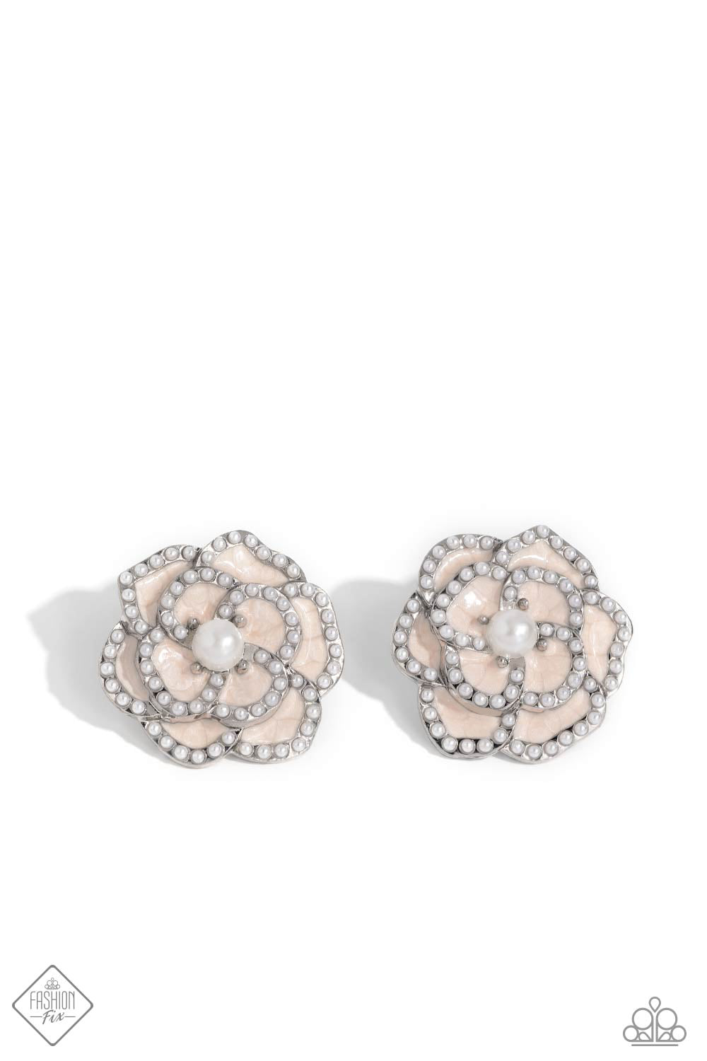 Paparazzi Suave Sensation - White Earrings