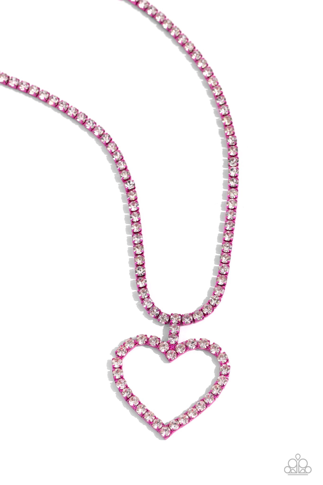 Paparazzi Flirting Fancy - Pink Necklace