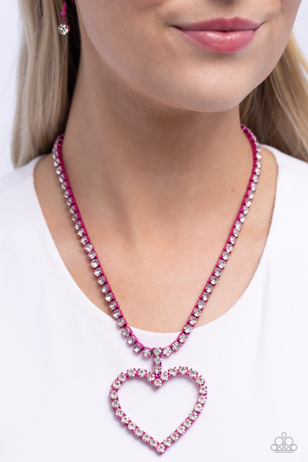 Paparazzi Flirting Fancy - Pink Necklace