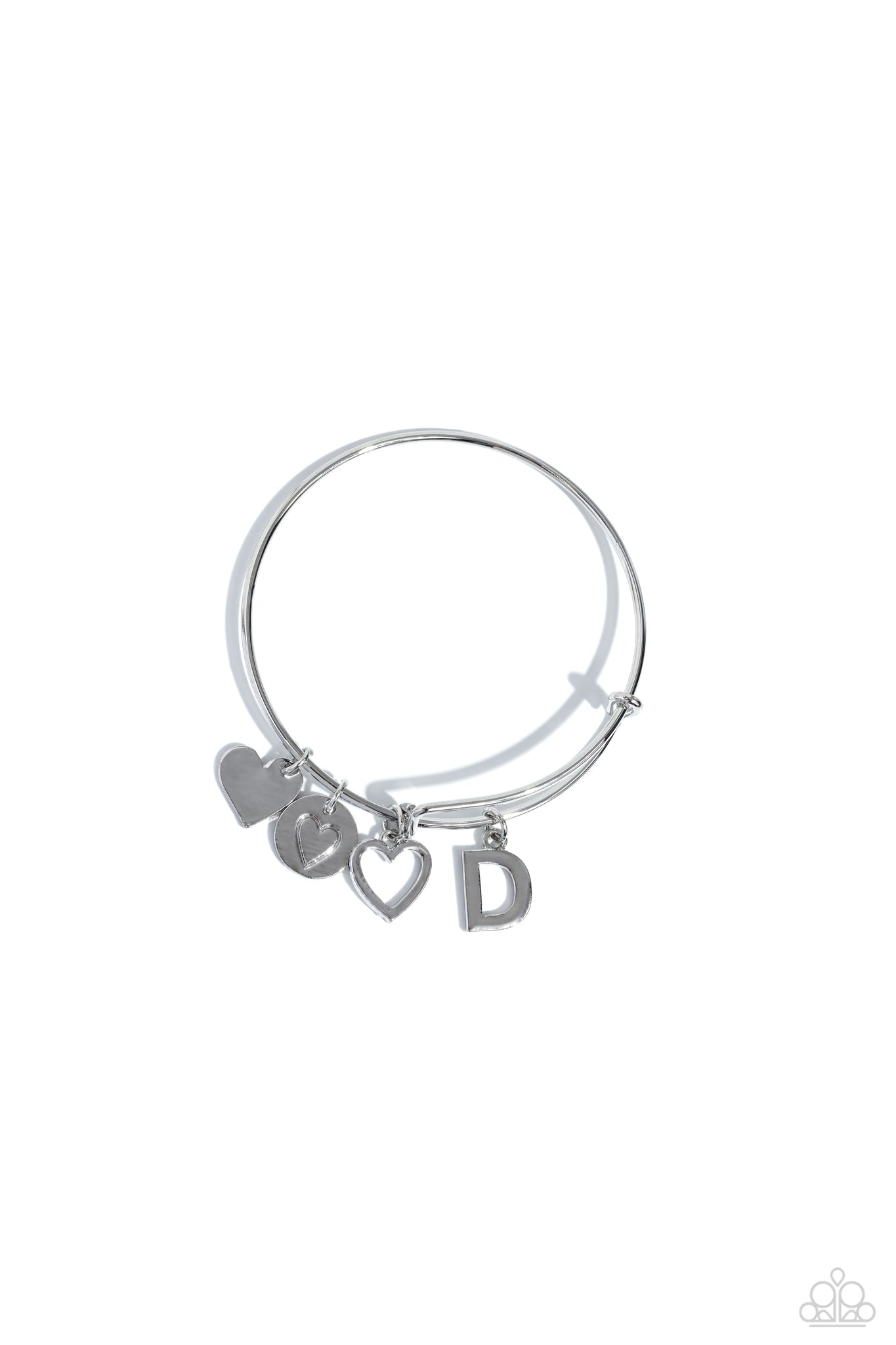 Paparazzi Making It INITIAL Bracelet Silver - D