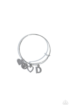 Paparazzi Making It INITIAL Bracelet Silver - D