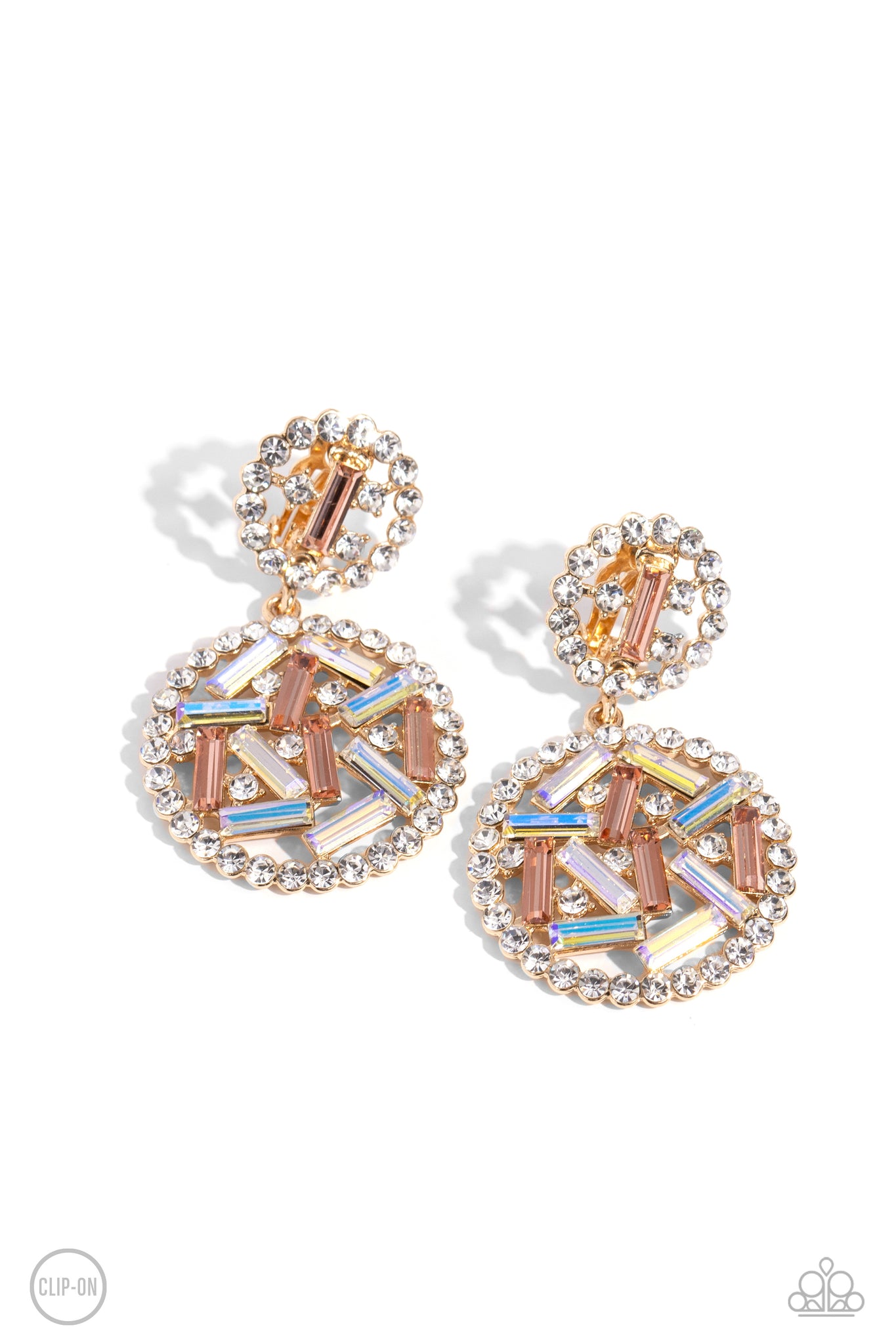 Paparazzi Gasp-Worthy Glam - Gold Clip-On Earrings
