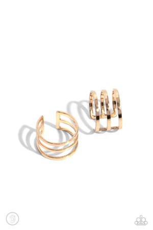 Paparazzi Metro Mashup - Gold Ear Cuff