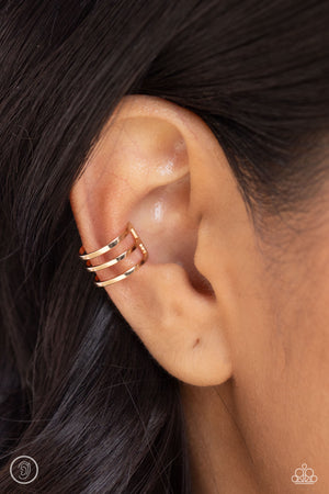 Paparazzi Metro Mashup - Gold Ear Cuff