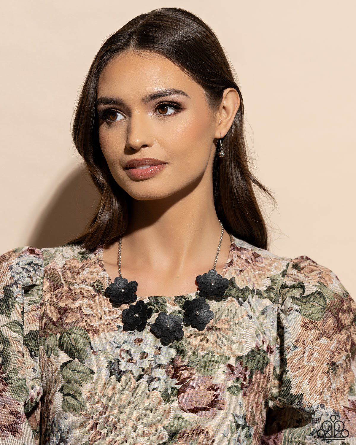 Paparazzi Balance of FLOWER - Black Necklace