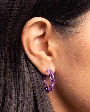 Paparazzi Colorful Cameo - Purple Earrings