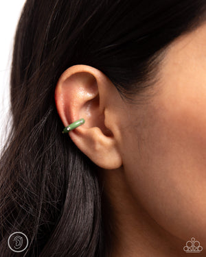 Paparazzi Coastal Color - Green Ear Cuff