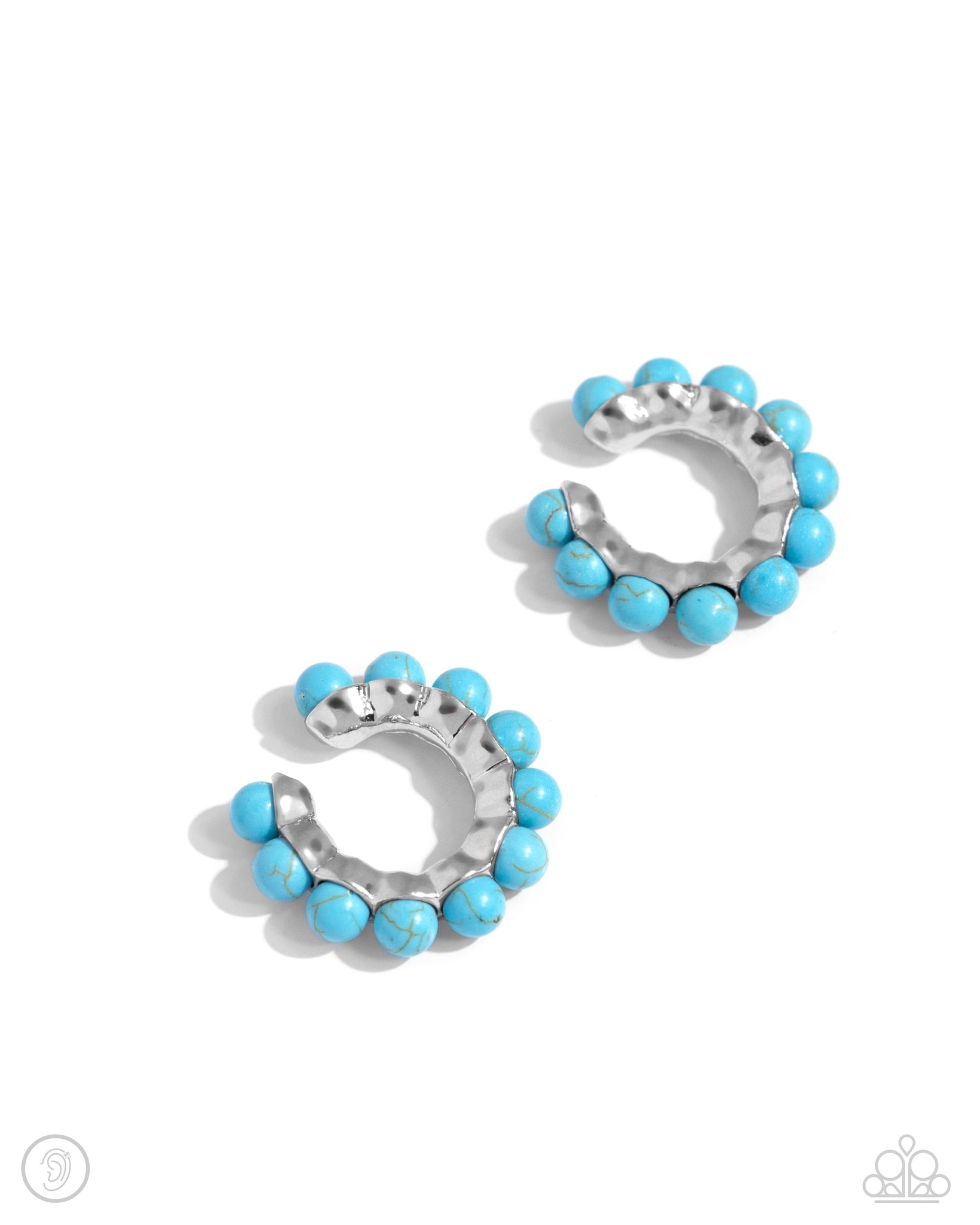 Paparazzi Southwestern Spiral - Blue Ear Cuff