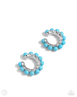 Paparazzi Southwestern Spiral - Blue Ear Cuff