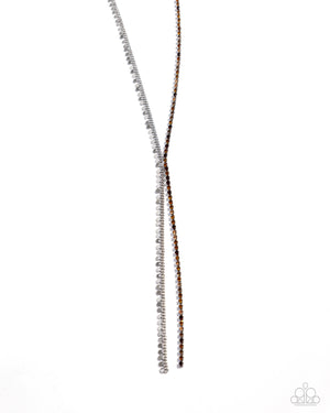 Paparazzi Elongated Eloquence - Brown Necklace