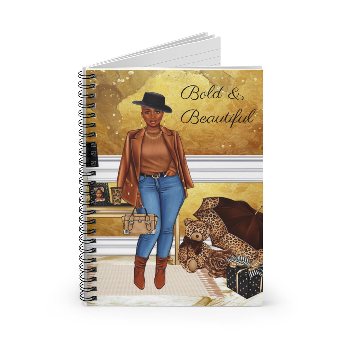 Black, Bold & Beautiful Spiral Notebook - Ruled Line