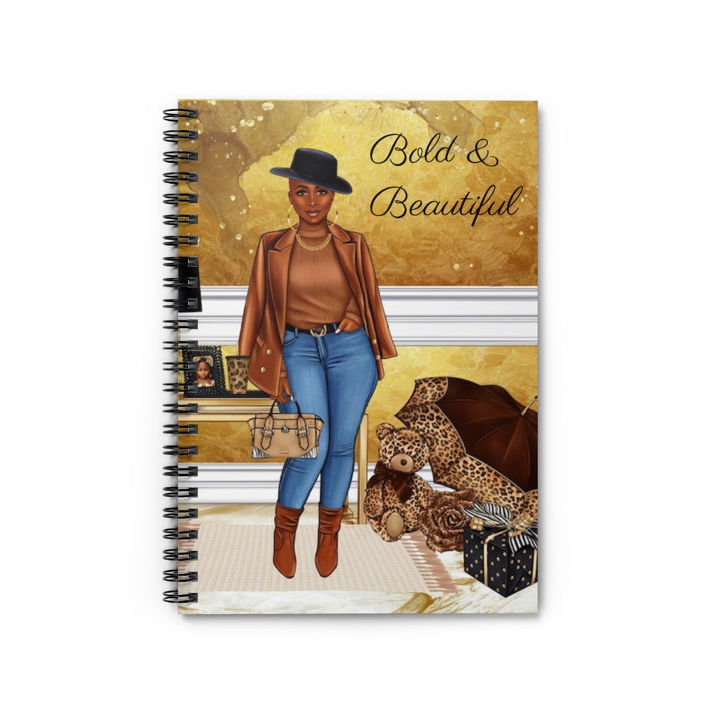 Black, Bold & Beautiful Spiral Notebook - Ruled Line