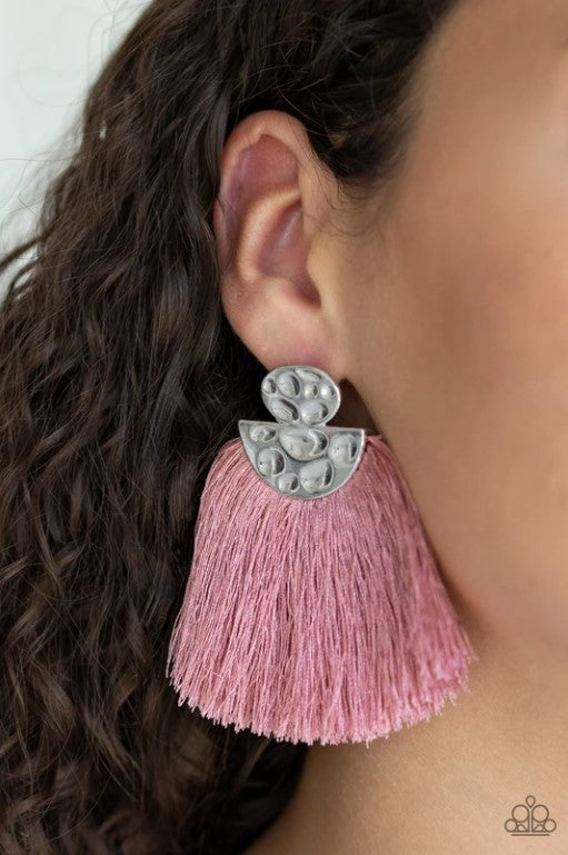 Paparazzi Make Some PLUME - Pink Earrings