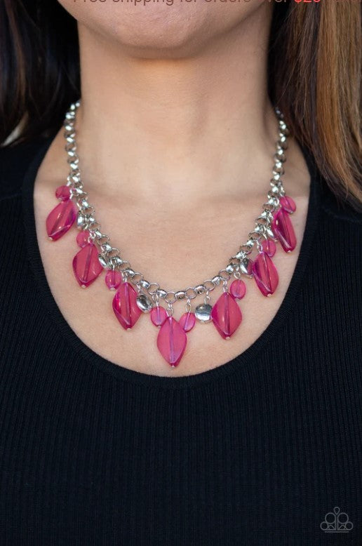 Paparazzi Malibu Ice - Pink Necklace