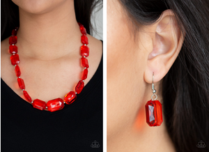 Paparazzi ICE Versa - Red Necklace - Spellbound Jewelz