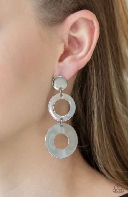 Paparazzi Pop Idol - Silver Earrings - Spellbound Jewelz