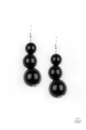 Paparrazi Material World - Black Earrings - Spellbound Jewelz