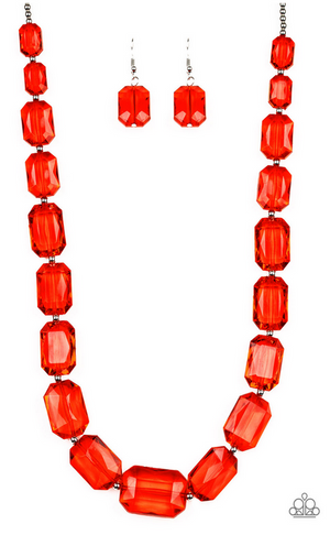 Paparazzi ICE Versa - Red Necklace - Spellbound Jewelz