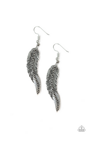 Paparazzi FOWL Play - Silver Earrings - Spellbound Jewelz