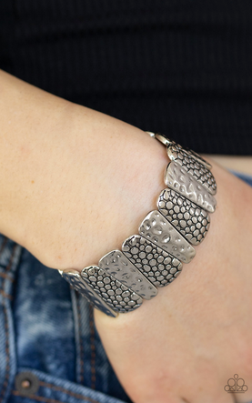 Paparazzi Texture Takedown - Silver Bracelet - Spellbound Jewelz