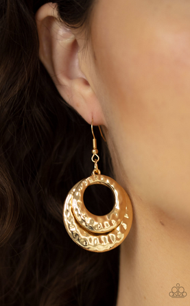 Paparazzi Perfectly Imperfect - Gold Earrings - Spellbound Jewelz