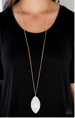 Paparazzi Santa Fe Simplicity - White Necklace - Spellbound Jewelz