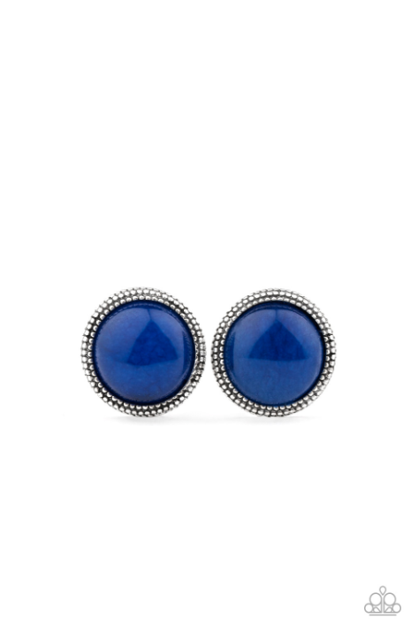 Paparazzi Desert Dew - Blue Post Earrings - Spellbound Jewelz