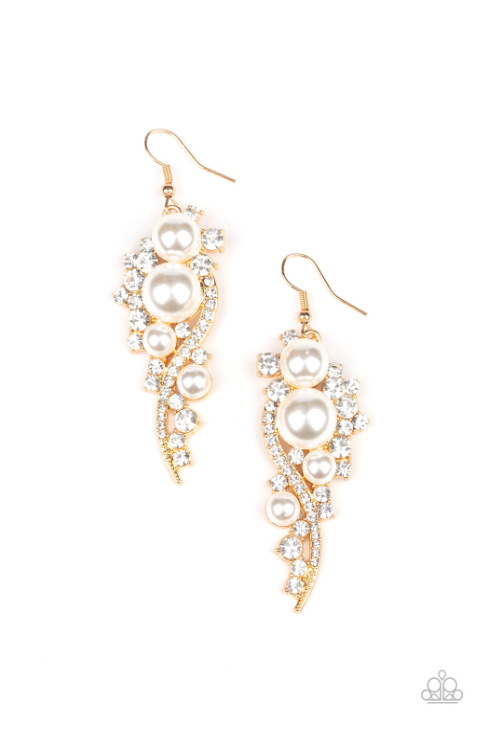Paparazzi High-End Elegance - Gold Earrings - Spellbound Jewelz