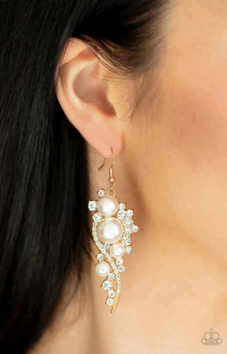 Paparazzi High-End Elegance - Gold Earrings - Spellbound Jewelz