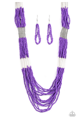 Paparazzi Let It BEAD - Purple Necklace