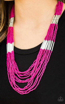 Paparazzi Let It BEAD - Pink Necklace