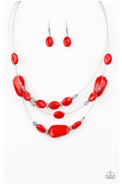 Paparazzi Radiant Reflections - Red Necklace