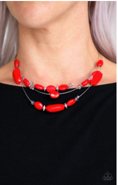 Paparazzi Radiant Reflections - Red Necklace