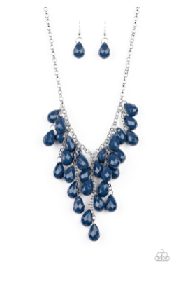 Paparazzi Serenely Scattered - Blue Necklace
