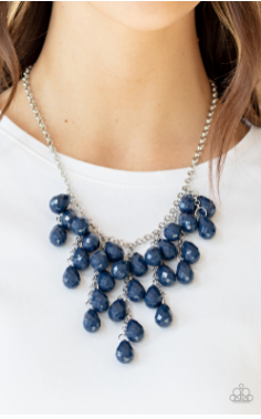 Paparazzi Serenely Scattered - Blue Necklace